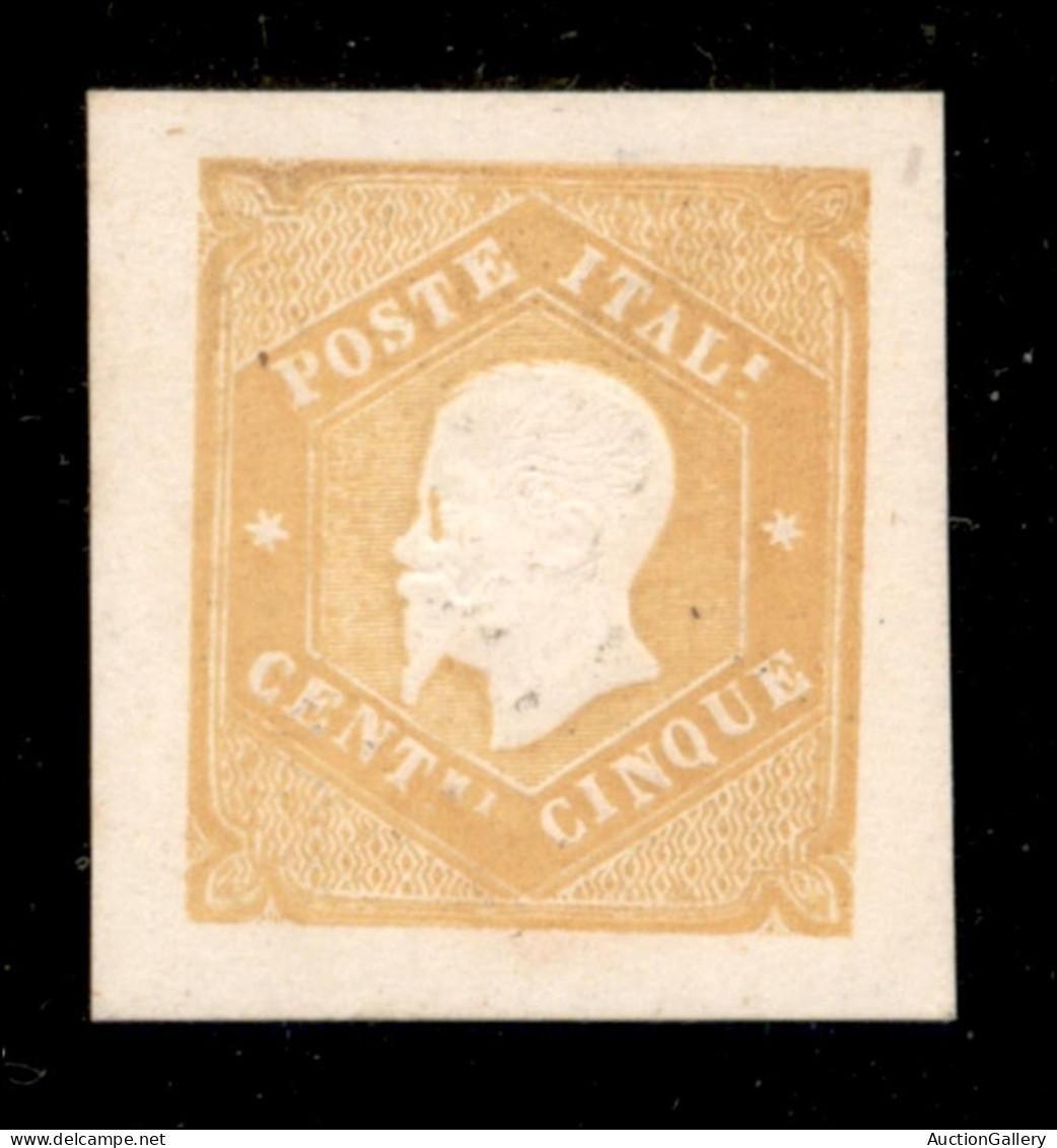 Regno - Vittorio Emanuele II - 1863 - Saggi - Grazioli - 5 Cent (21 - Giallo) - Senza Gomma - Sorani - Andere & Zonder Classificatie