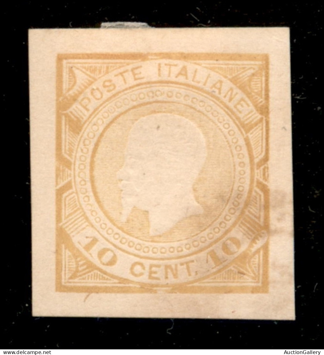 Regno - Vittorio Emanuele II - 1863 - Saggi - Grazioli - 10 Cent (22 - Giallo) - Senza Gomma - Sorani - Other & Unclassified