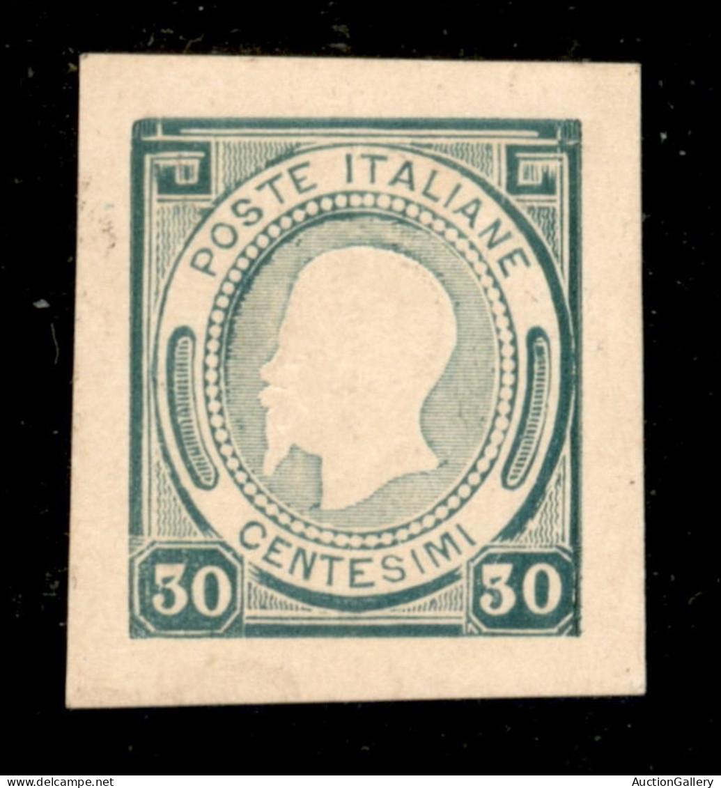 Regno - Vittorio Emanuele II - 1863 - Saggi - Ronchi - 30 Cent (24 - Verde) - Senza Gomma - Sorani - Andere & Zonder Classificatie