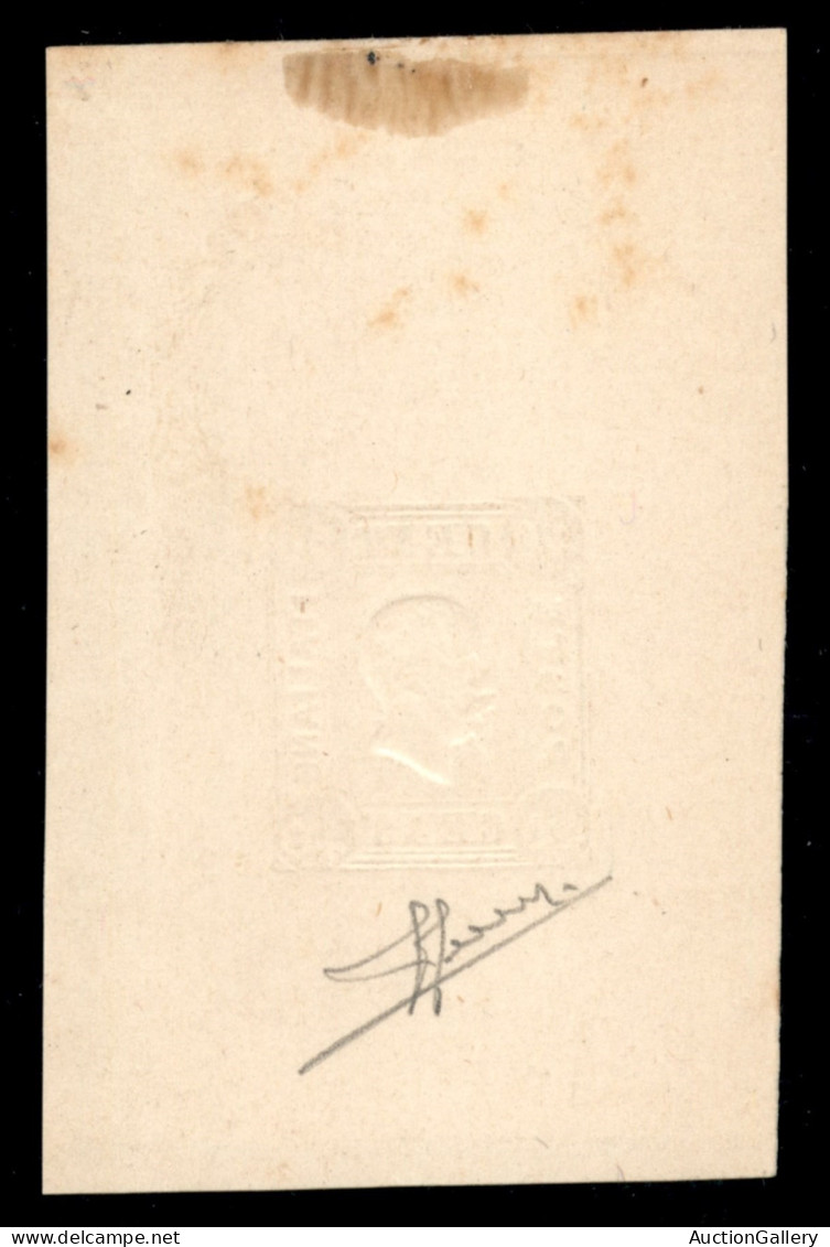 Regno - Vittorio Emanuele II - 1863 - Saggi Grazioli - Foglietto Del 40 Cent Bruno (25) - Carta Bianca - Senza Gomma - S - Sonstige & Ohne Zuordnung