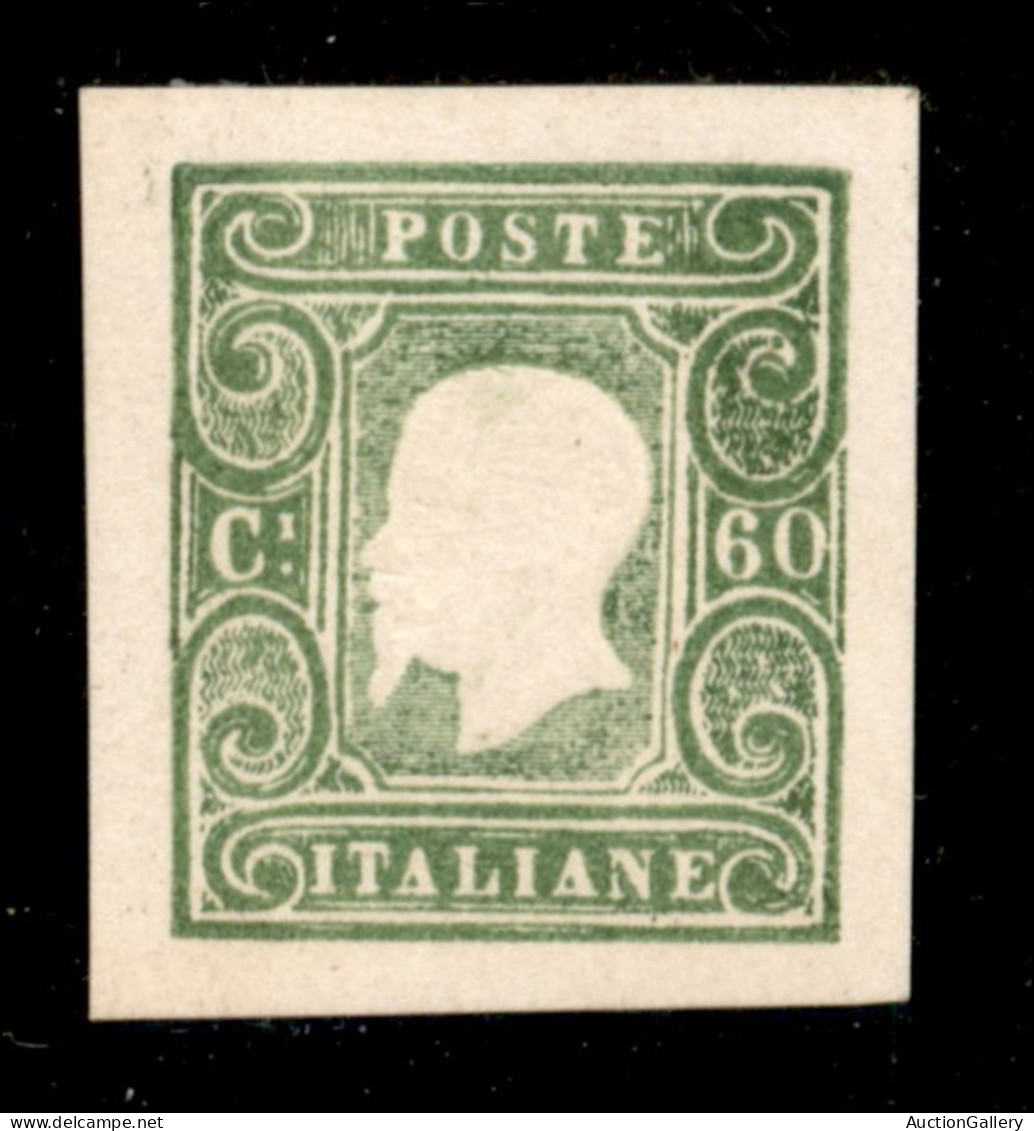 Regno - Vittorio Emanuele II - 1863 - Saggi - Grazioli - 60 Cent (26 - Verde) - Senza Gomma - Sorani - Other & Unclassified