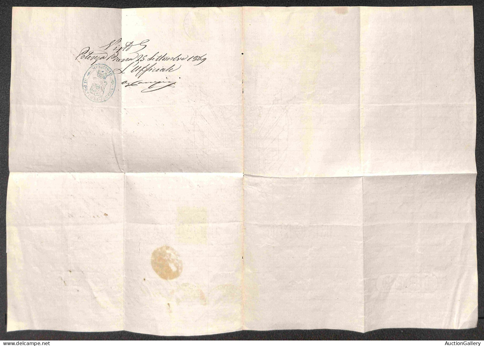 Regno - Vittorio Emanuele II - Un 10 Cent (T17) + Due 20 Cent Bigola (26) Su Documento - Potenza Picena 25.9.69 - R. Die - Other & Unclassified