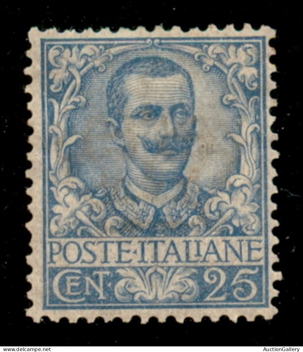 Regno - Vittorio Emanuele III - 1901 - 25 Cent Floreale (73) - Gomma Originale Con Traccia Di Linguella - Ottimamente Ce - Otros & Sin Clasificación