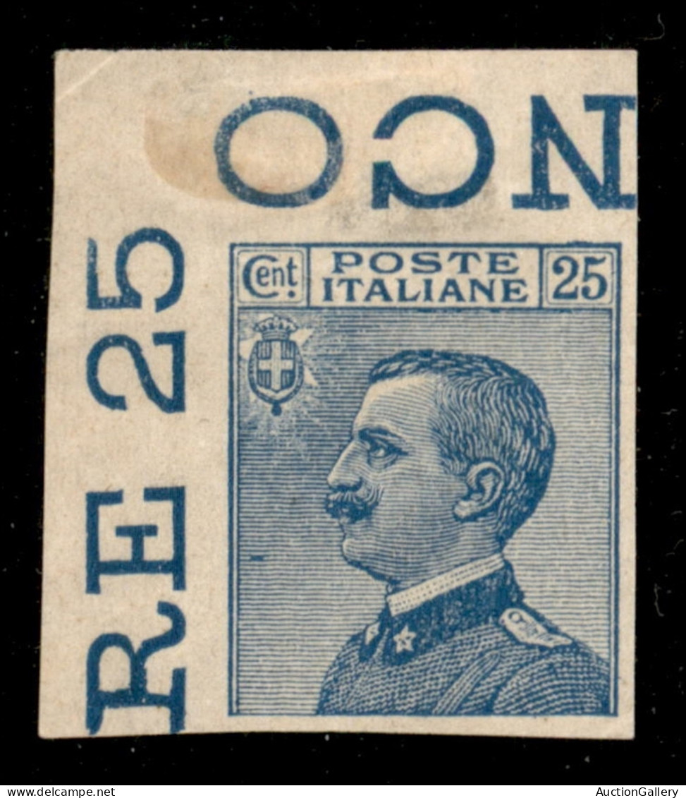 Regno - Vittorio Emanuele III - 1908 - Prove D'Archivio - 25 Cent Michetti (P83) Angolo Di Foglio - Sempre Senza Gomma ( - Sonstige & Ohne Zuordnung