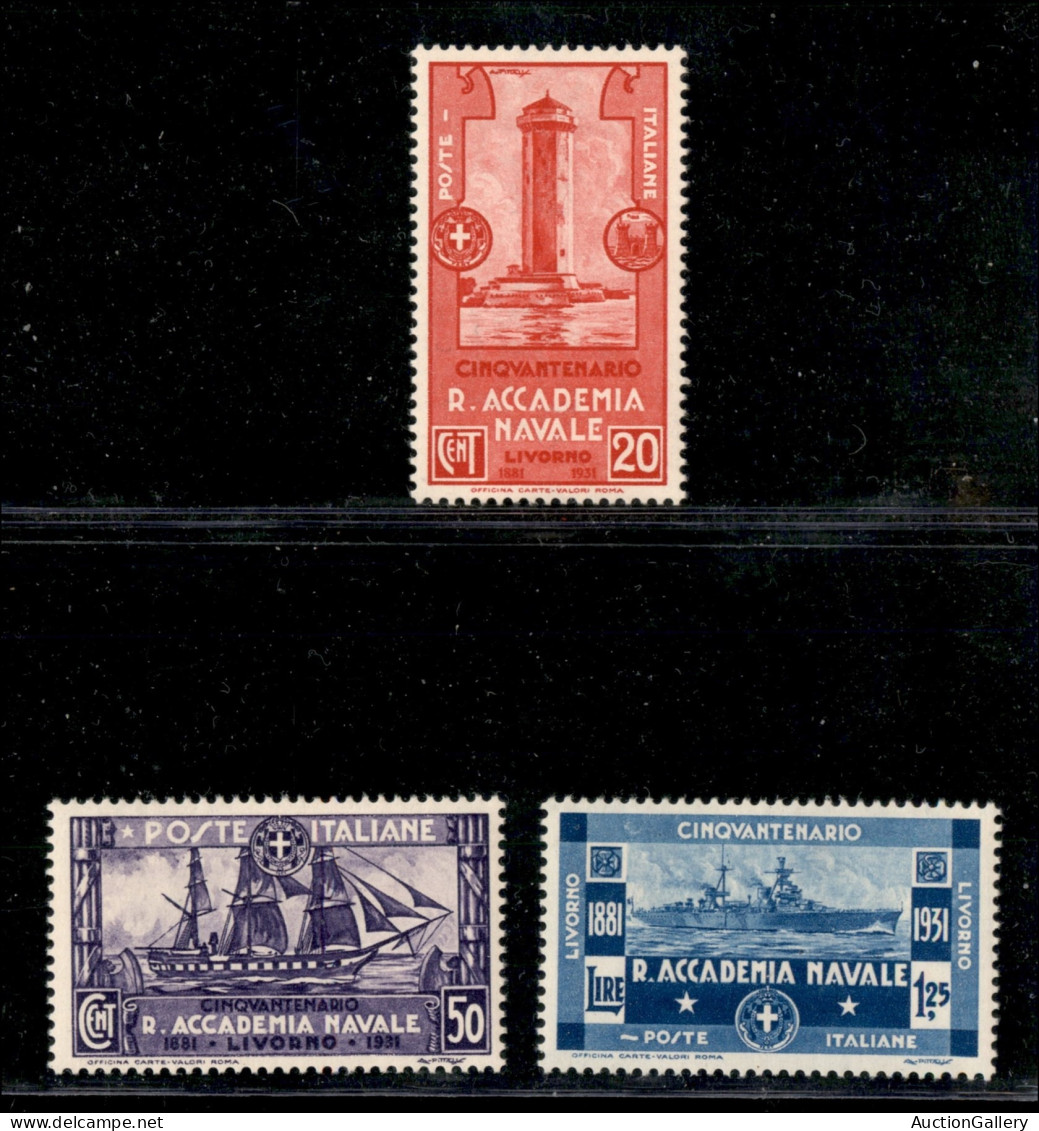 Regno - Vittorio Emanuele III - 1931 - Accademia Navale Livorno (300/302) - Serie Completa - Gomma Integra - Altri & Non Classificati