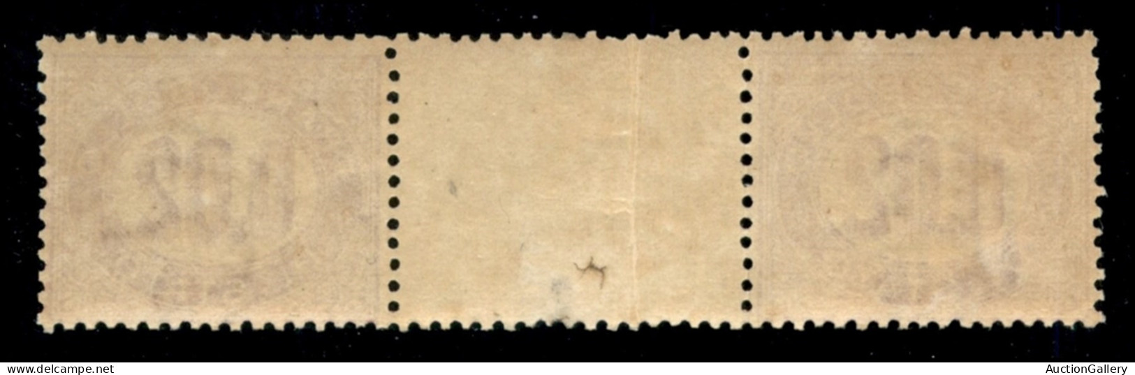 Regno - Servizio - 1875 - 2 Cent (1) - Coppia Orizzontale Con Interspazio Al Centro - Gomma Integra - Sonstige & Ohne Zuordnung