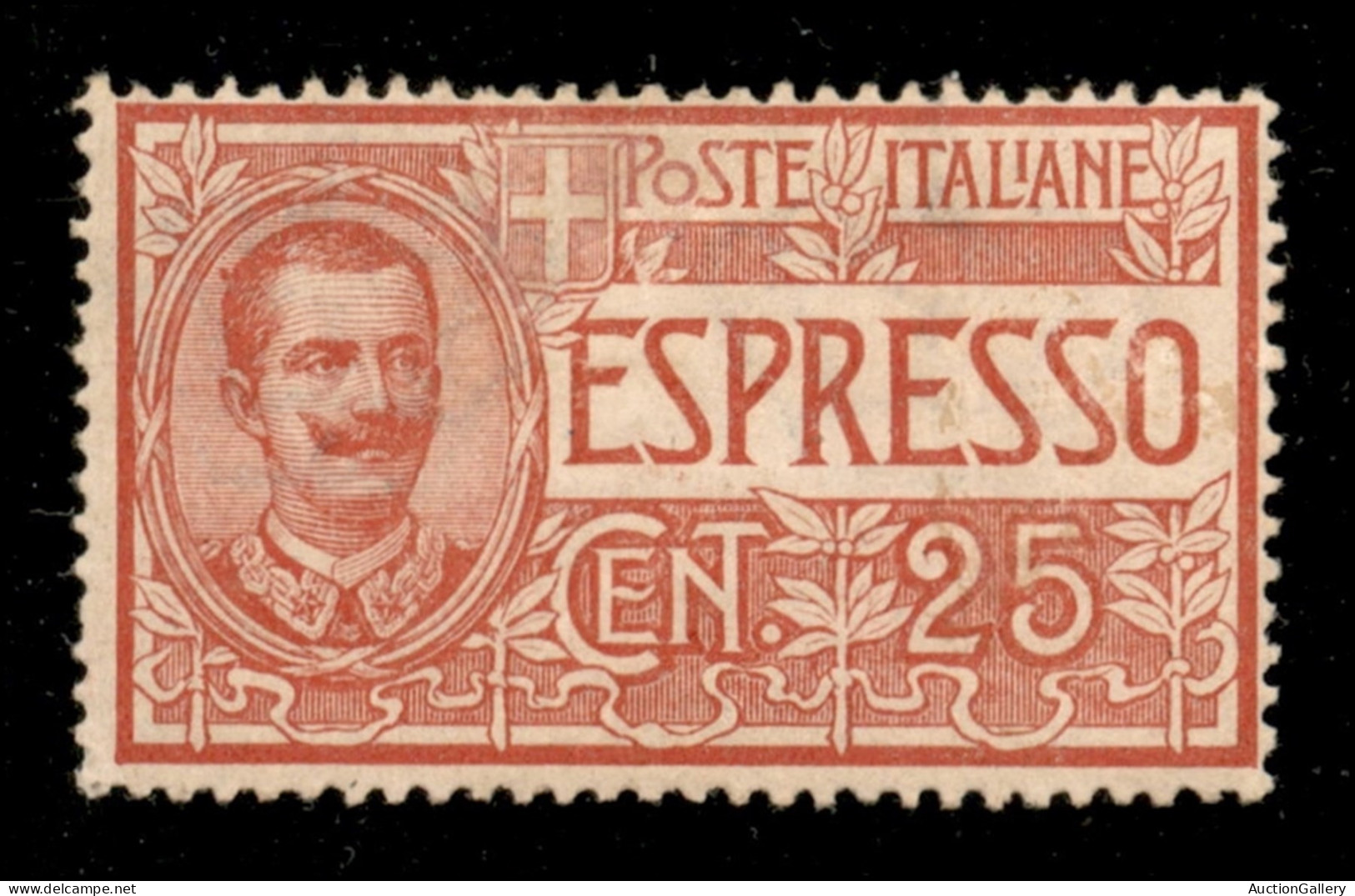 Regno - Espressi - 1903 - 25 Cent (1e) Con Decalco - Gomma Integra (550) - Otros & Sin Clasificación