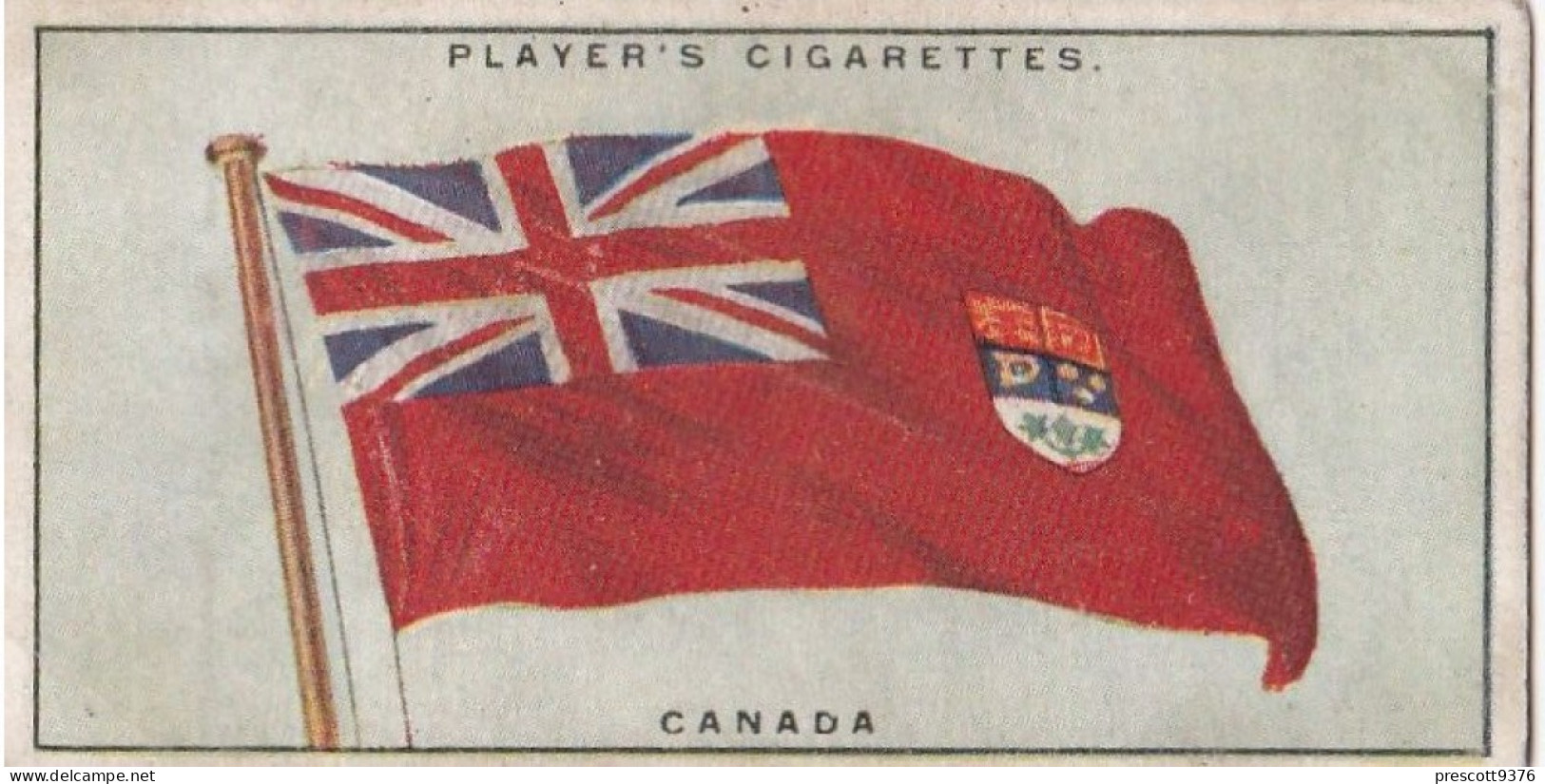 9 Canada - Flags Of The League  Of Nations 1928, Players Cigarettes, Original Card, - Player's