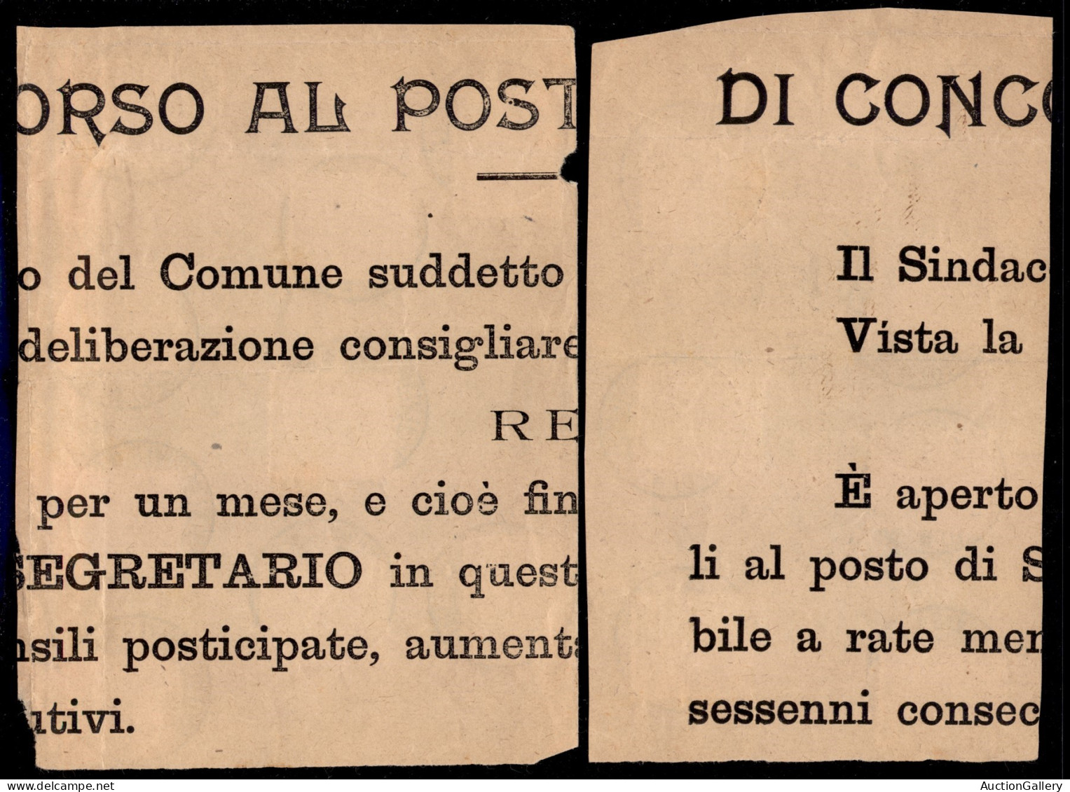 Colonie - Stampalia - Sedici 1 Cent Floreale (68 - Regno) Usati A Stampalia Il 5.10.13 Al Retro Di Due Parti Di Manifest - Andere & Zonder Classificatie