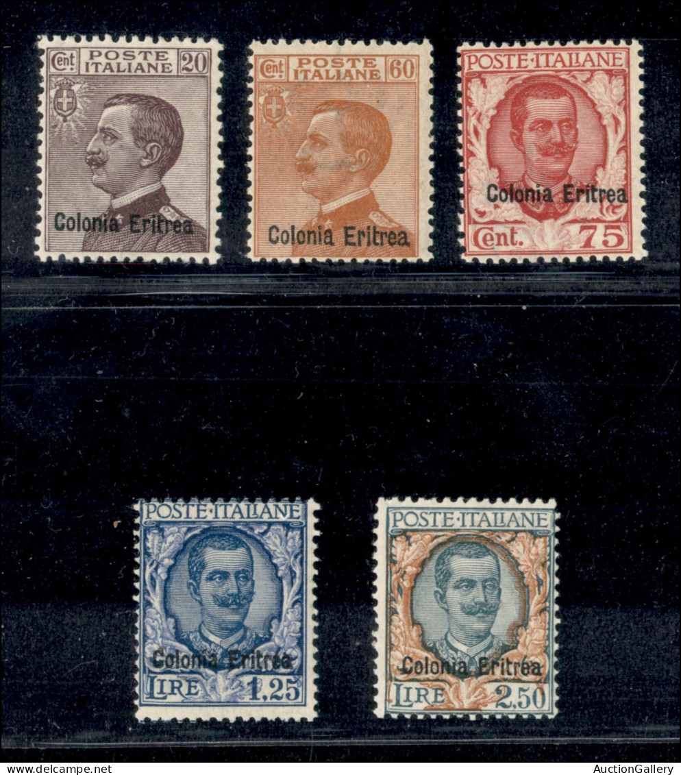 Colonie - Eritrea - 1928/1929 - Soprastampati (123/127) - Serie Completa - Gomma Integra (2250) - Andere & Zonder Classificatie