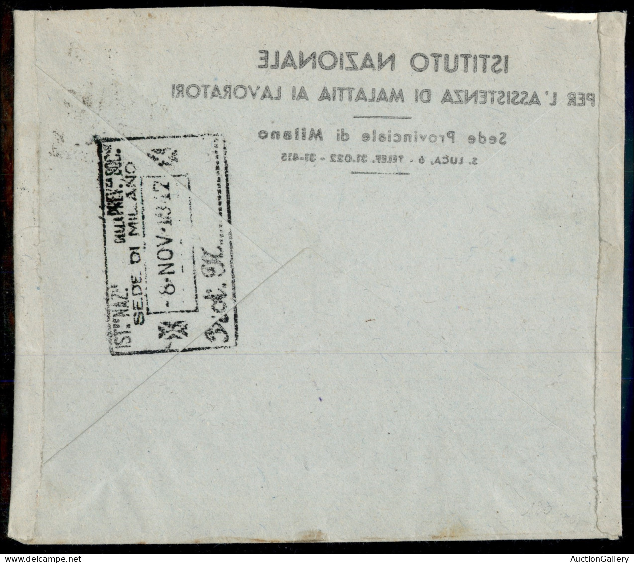 Repubblica - Valori Democratica (550 Coppia + 556) Usati Come Recapito Su Busta Per Città - Milano 8.11.1947 - Otros & Sin Clasificación