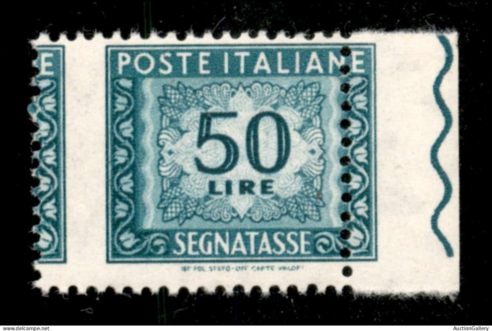 Repubblica - 1957 - 50 Lire (118//IIf) Bordo Foglio - Dentellatura Verticale Spostata Con Parte Della Stampa A Margine ( - Andere & Zonder Classificatie