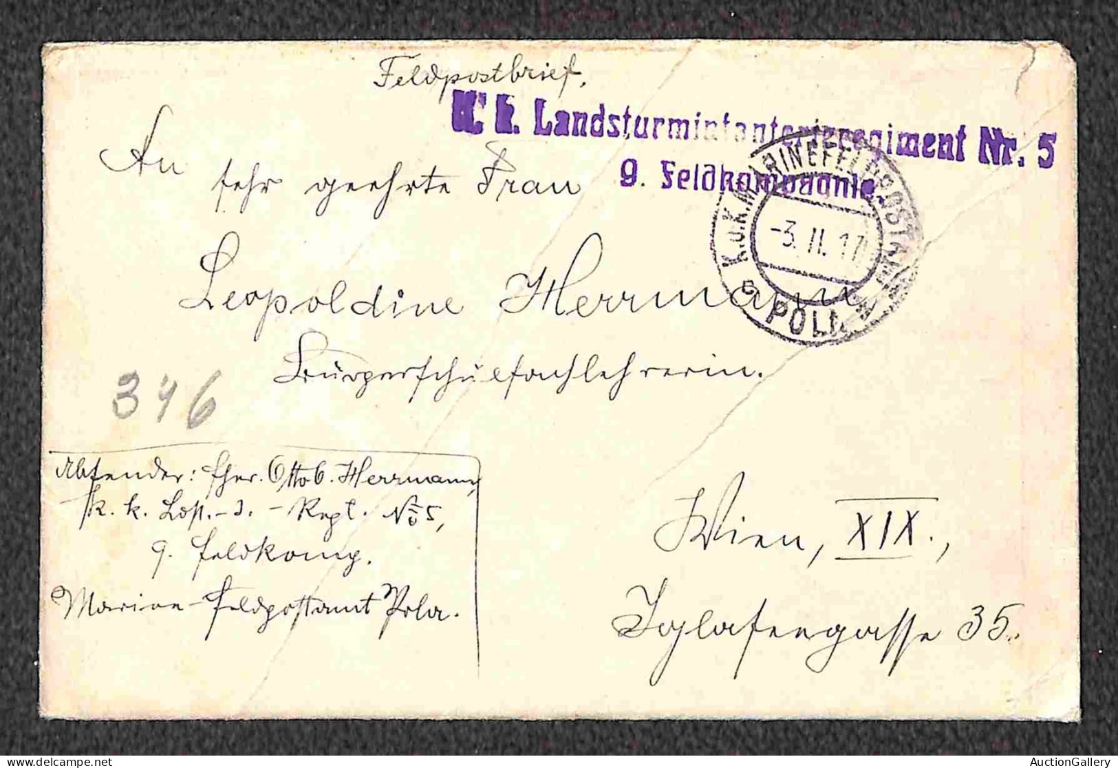 Europa - Austria - 1916/1917 - Pola/K.K. Marine Feldpost - Due Buste + Un Telegramma - Otros & Sin Clasificación