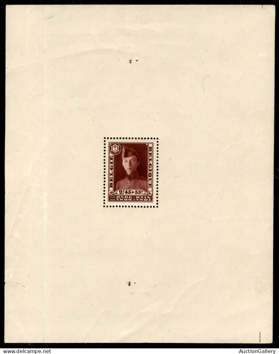 Europa - Belgio - 1931 - Esposizione Filatelica Bruxelles (Block 2) - Foglietto Con Forte Piega Verticale A Sinistra + S - Andere & Zonder Classificatie