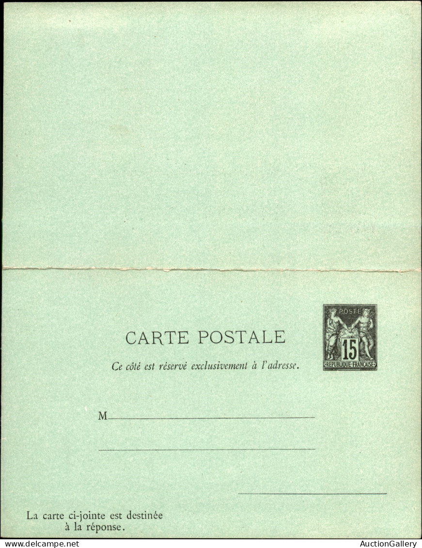 Europa - Francia - 1876/1881 – Intero Postale Del 15 Cent Con Risposta – Nuovo - Sonstige & Ohne Zuordnung