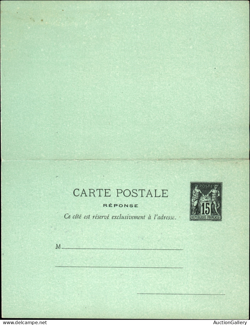 Europa - Francia - 1876/1881 – Intero Postale Del 15 Cent Con Risposta – Nuovo - Altri & Non Classificati