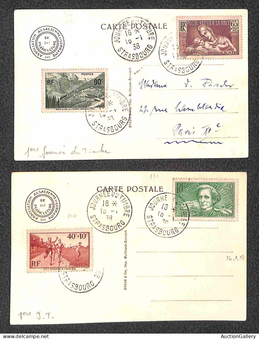 Europa - Francia - 1938 - Una Busta + Sette Cartoline + Un Foglietto - Affrancature Del Periodo + Annulli Speciali - Other & Unclassified