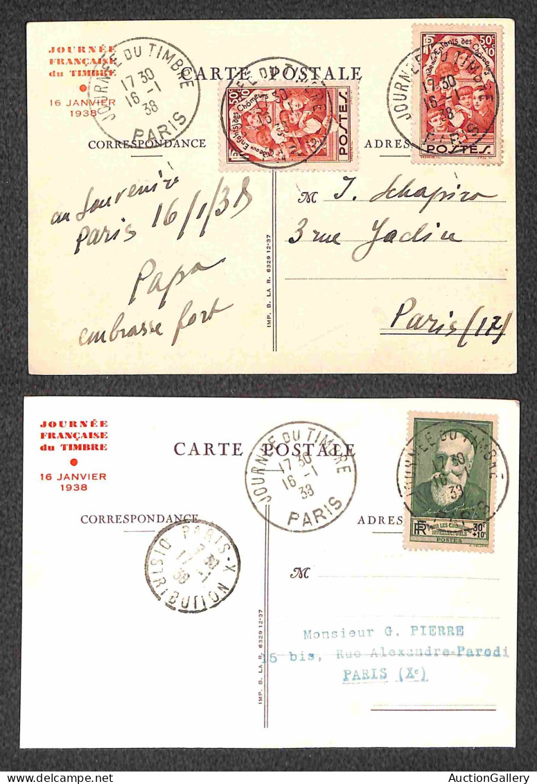 Europa - Francia - 1938 - Una Busta + Sette Cartoline + Un Foglietto - Affrancature Del Periodo + Annulli Speciali - Andere & Zonder Classificatie