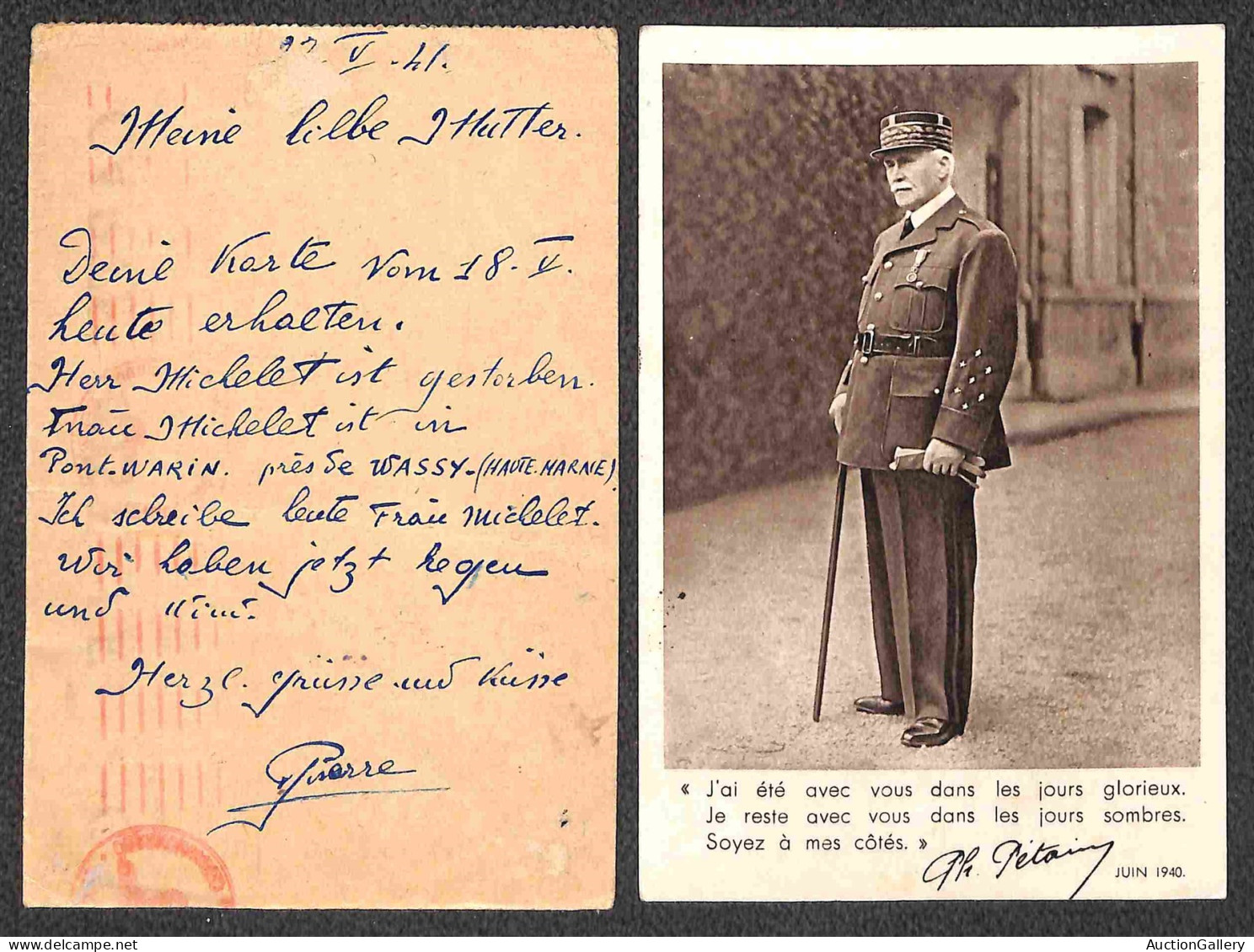 Europa - Francia - 1941 - Tredici Cartoline Con Affrancature Del Periodo (anche Maximum E Con Annulli Speciali) - Altri & Non Classificati