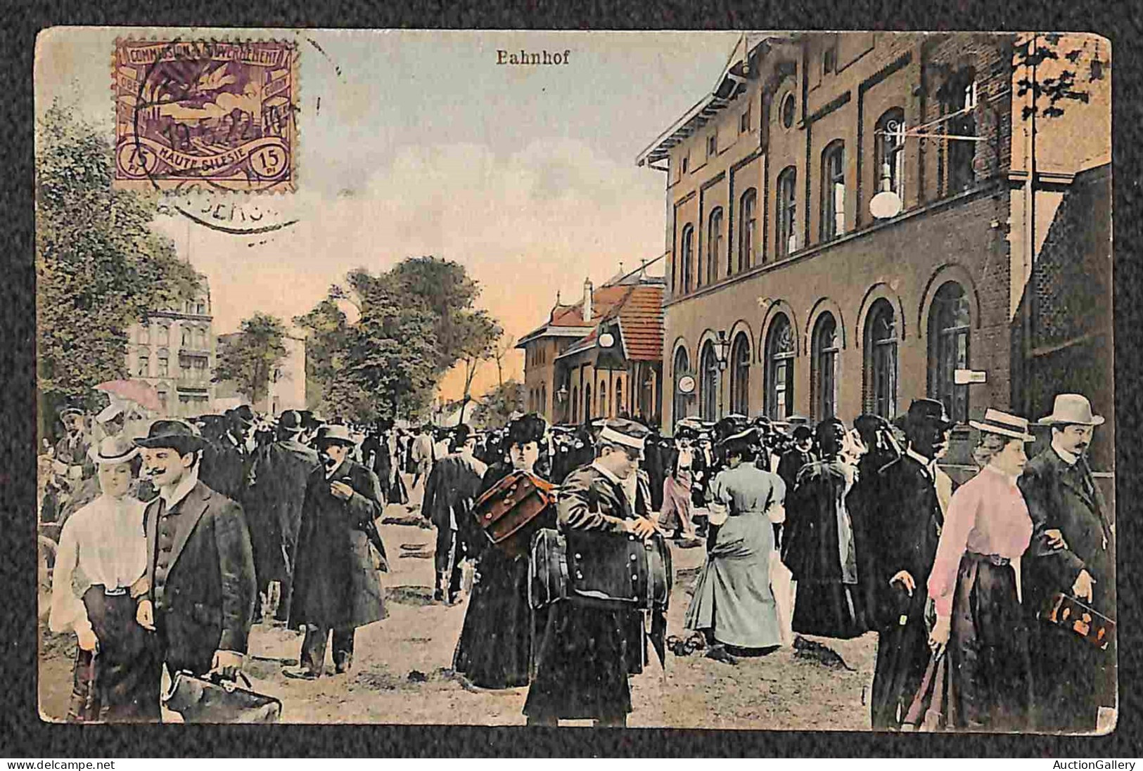 Europa - Germania - Alta Slesia - 1921/1922 - Tre Cartoline Con Affrancatura Al Recto (15 - 17 - 18) Usata A Hindemburg  - Otros & Sin Clasificación