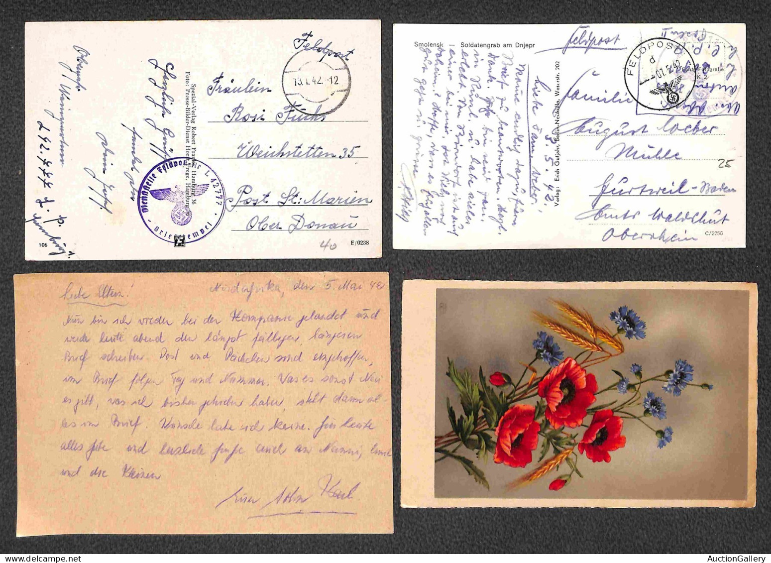 Europa - Germania - Feldpost - 1939/1944 - Ventidue Cartoline In Franchigia Del Periodo - Andere & Zonder Classificatie
