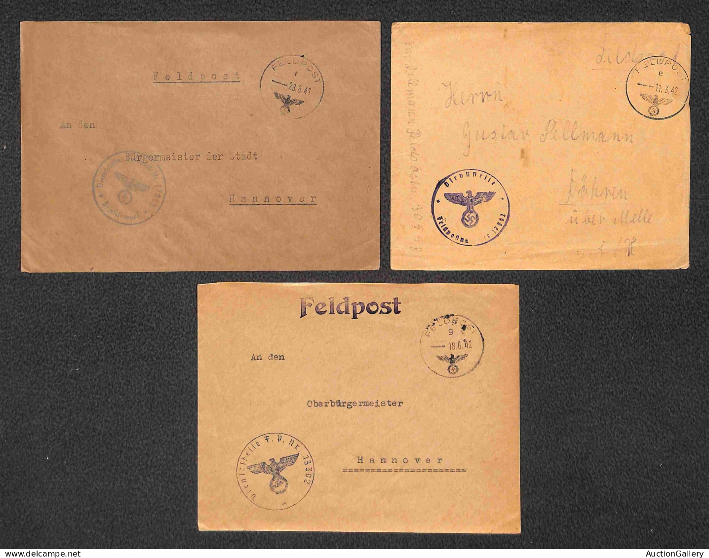 Europa - Germania - Feldpost - 1940/1944 - Trentotto buste in franchigia del periodo