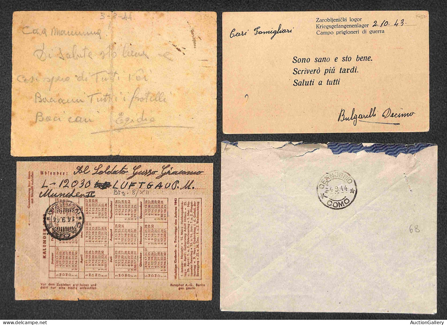 Europa - Germania - Feldpost - 1944/1945 - 15 Buste + 2 Cartoline Del Periodo Per L'Italia - Andere & Zonder Classificatie