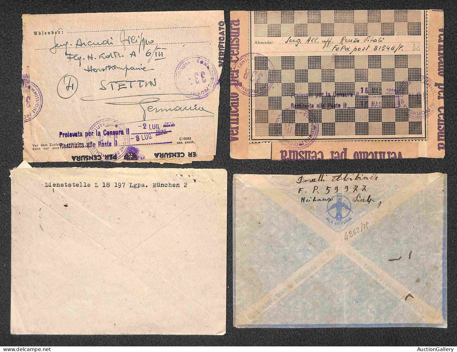 Europa - Germania - Feldpost - 1944/1945 - 15 Buste + 2 Cartoline Del Periodo Per L'Italia - Other & Unclassified