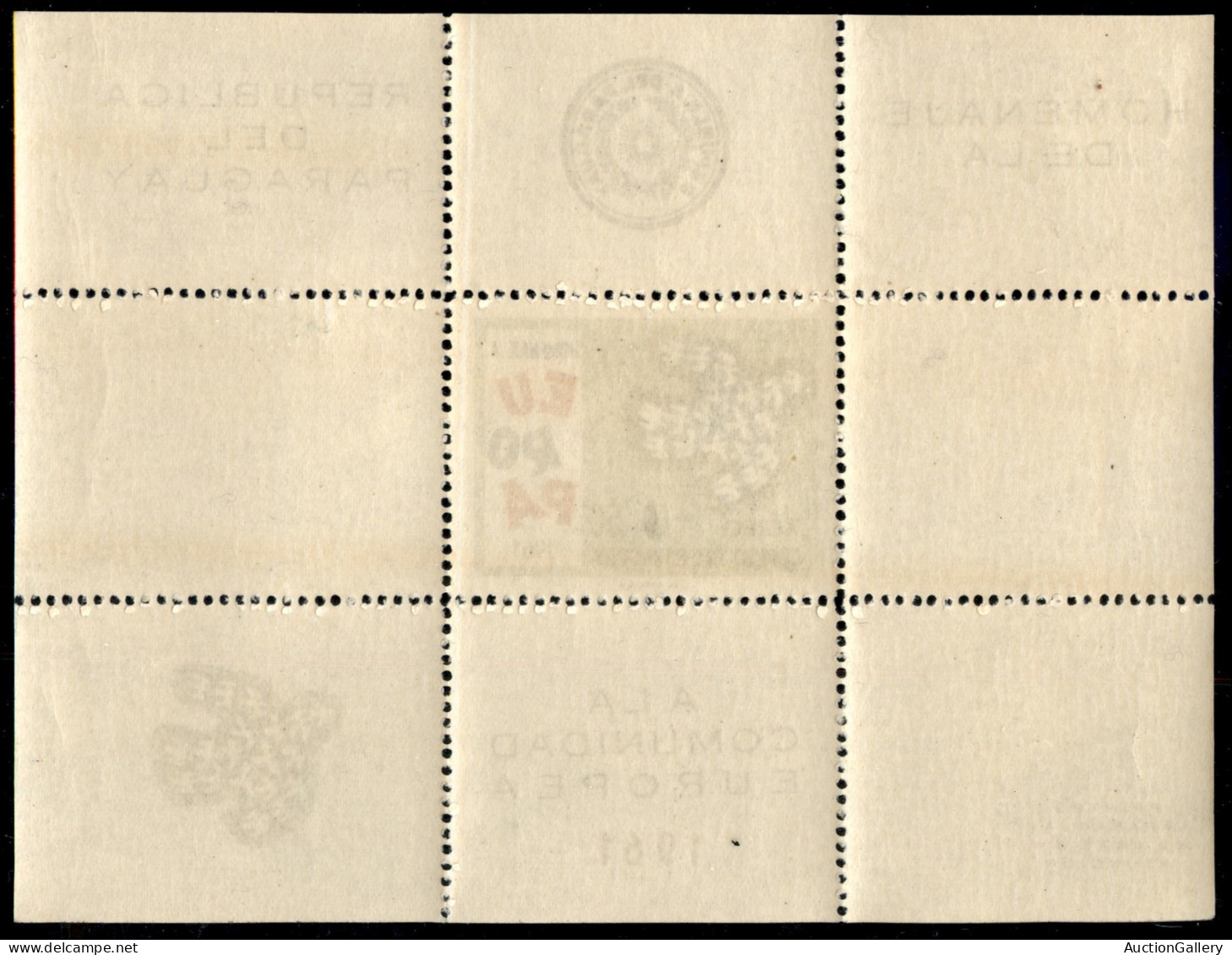 Oltremare - Paraguay - 1961 - Foglietti Europa (Block 14/17) - Insieme Di 4 Foglietti - Dentellati E Non - Gomma Integra - Andere & Zonder Classificatie