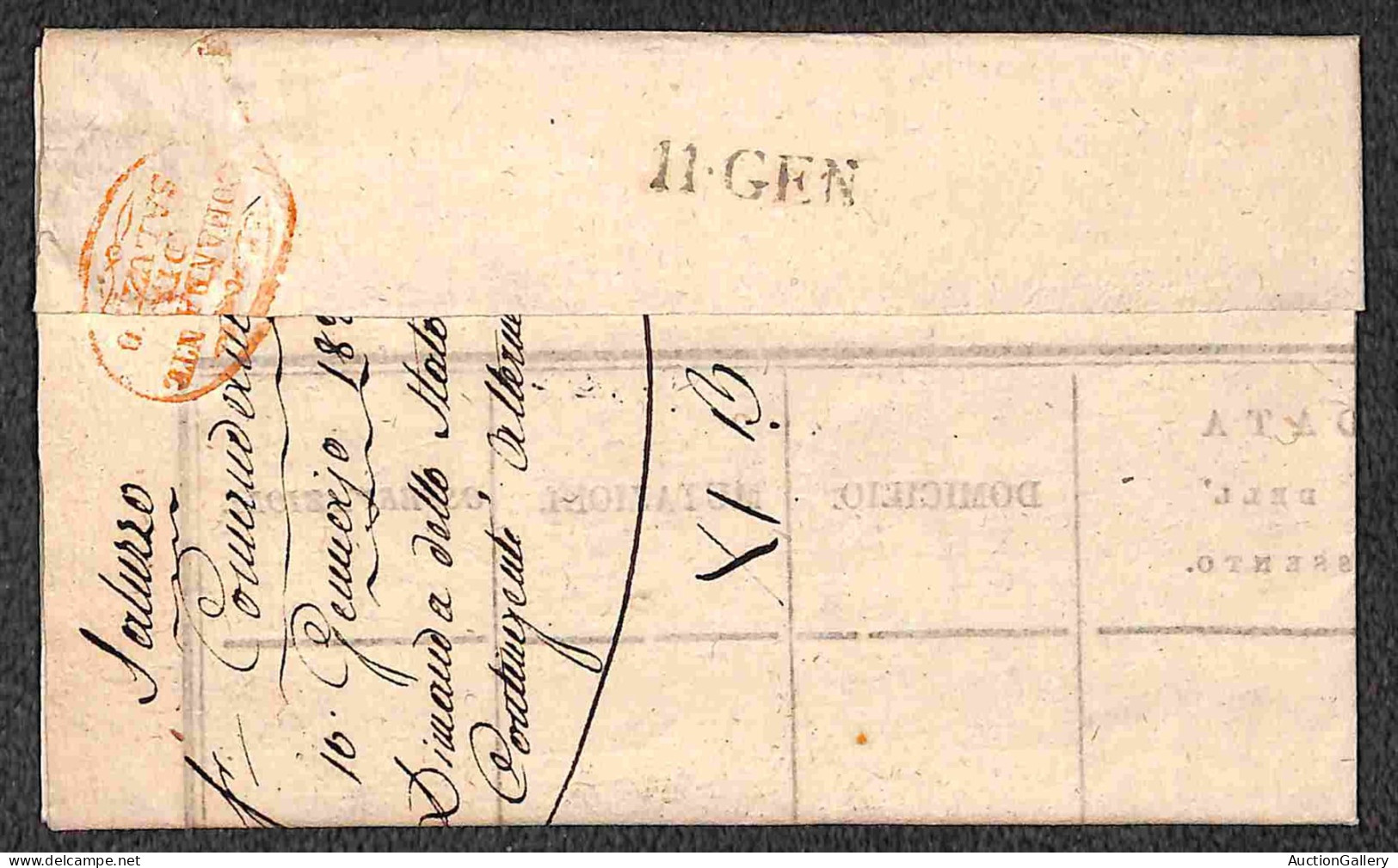 Prefilateliche - Saluzzo - Commissariato Di Leva (1820) + Comandante Di Saluzzo (rosso - 1824) - Lettere Per Cavallermag - Other & Unclassified