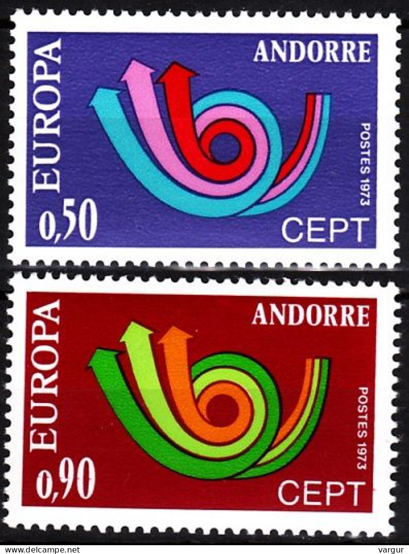 ANDORRA FRENCH 1973 EUROPA. Complete Set, MNH - 1973