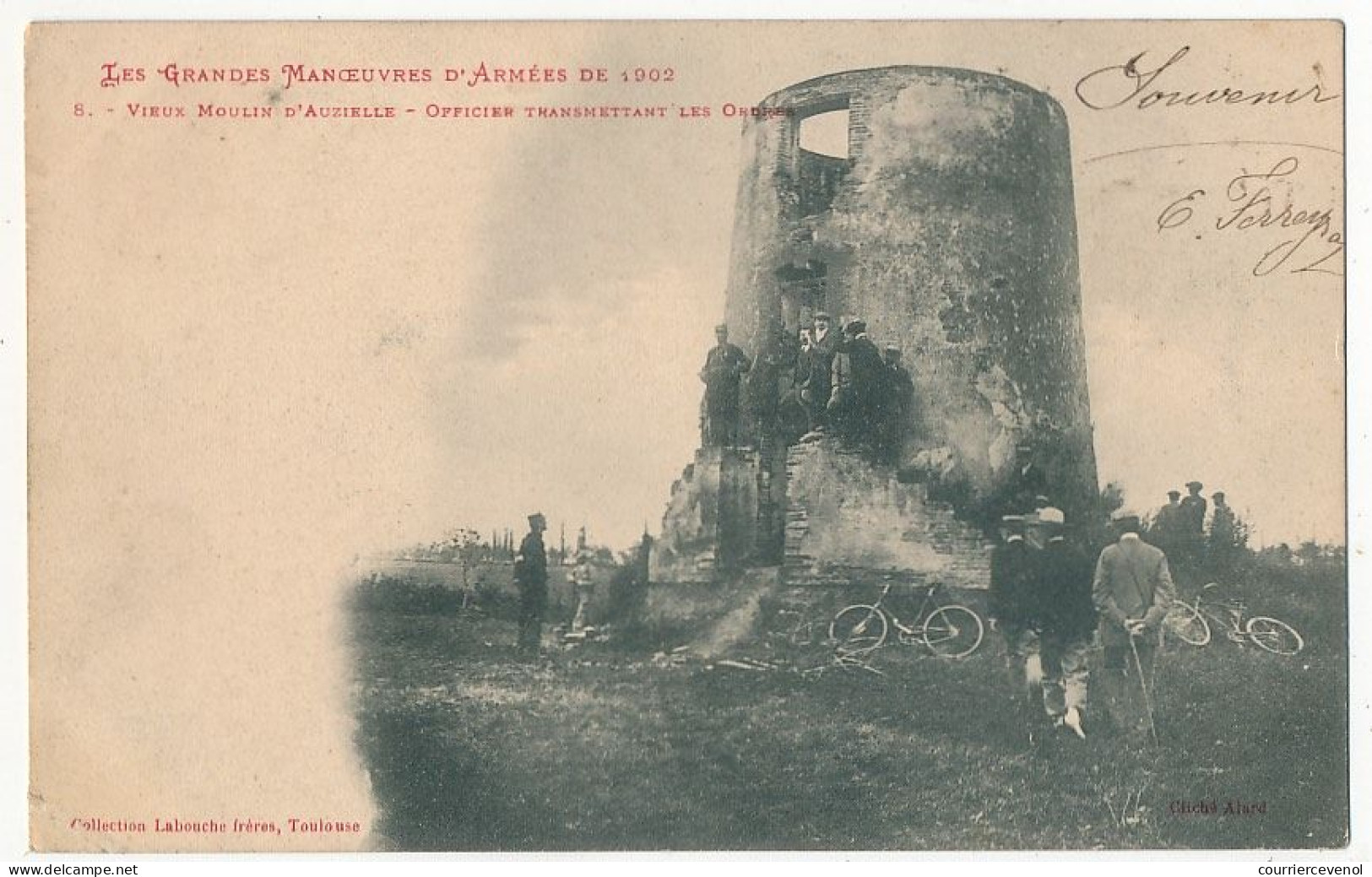 3 CPA - Grandes Manoeuvres De 1902 - Mise En Batterie à Montlaur, 6° R.I à Fourquevaux, Vieux Moulin D'Auzielle - Manöver