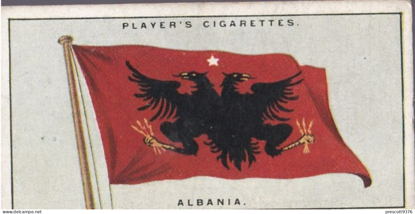 2 Albania - Flags Of The League  Of Nations 1928, Players Cigarettes, Original Card, - Player's