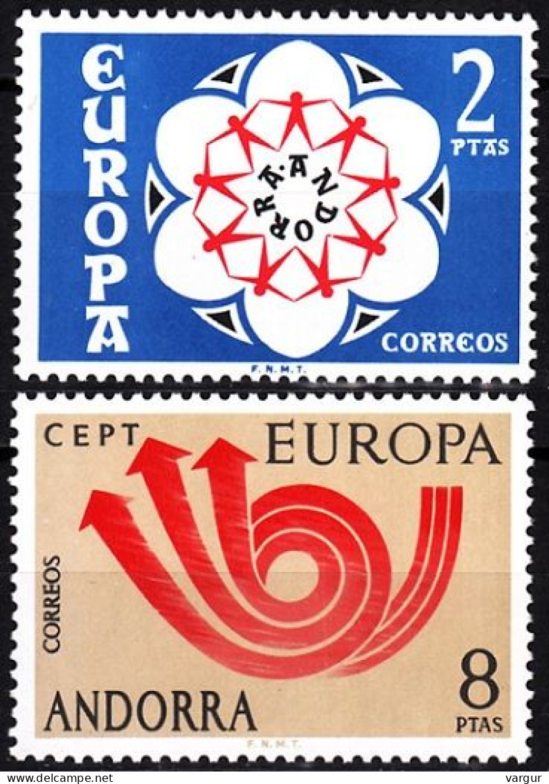 ANDORRA SPANISH 1973 EUROPA. Complete Set, MNH - 1973