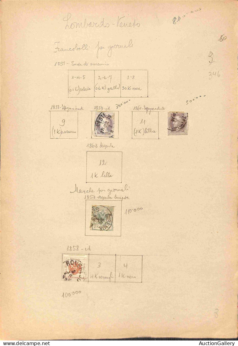 Lotti&Collezioni - ANTICHI STATI - 1850/1864 - Piccola Collezione Di Valori Di Lombardo Veneto Sardegna Modena Parma E P - Otros & Sin Clasificación