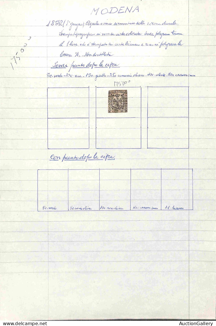 Lotti&Collezioni - ANTICHI STATI - 1850/1864 - Piccola Collezione Di Valori Di Lombardo Veneto Sardegna Modena Parma E P - Andere & Zonder Classificatie