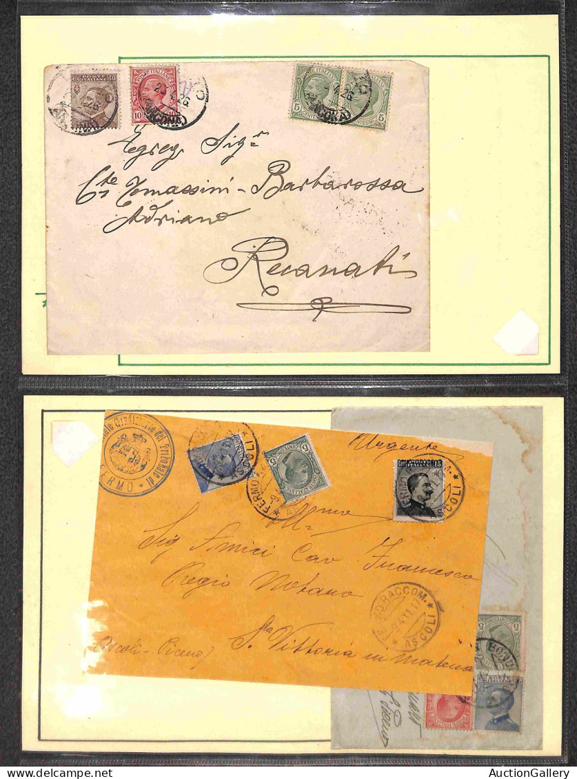 Lotti&Collezioni - REGNO - 1920/1927 - Interessante insieme di 90 buste e lettere con affrancature del periodo in una ca