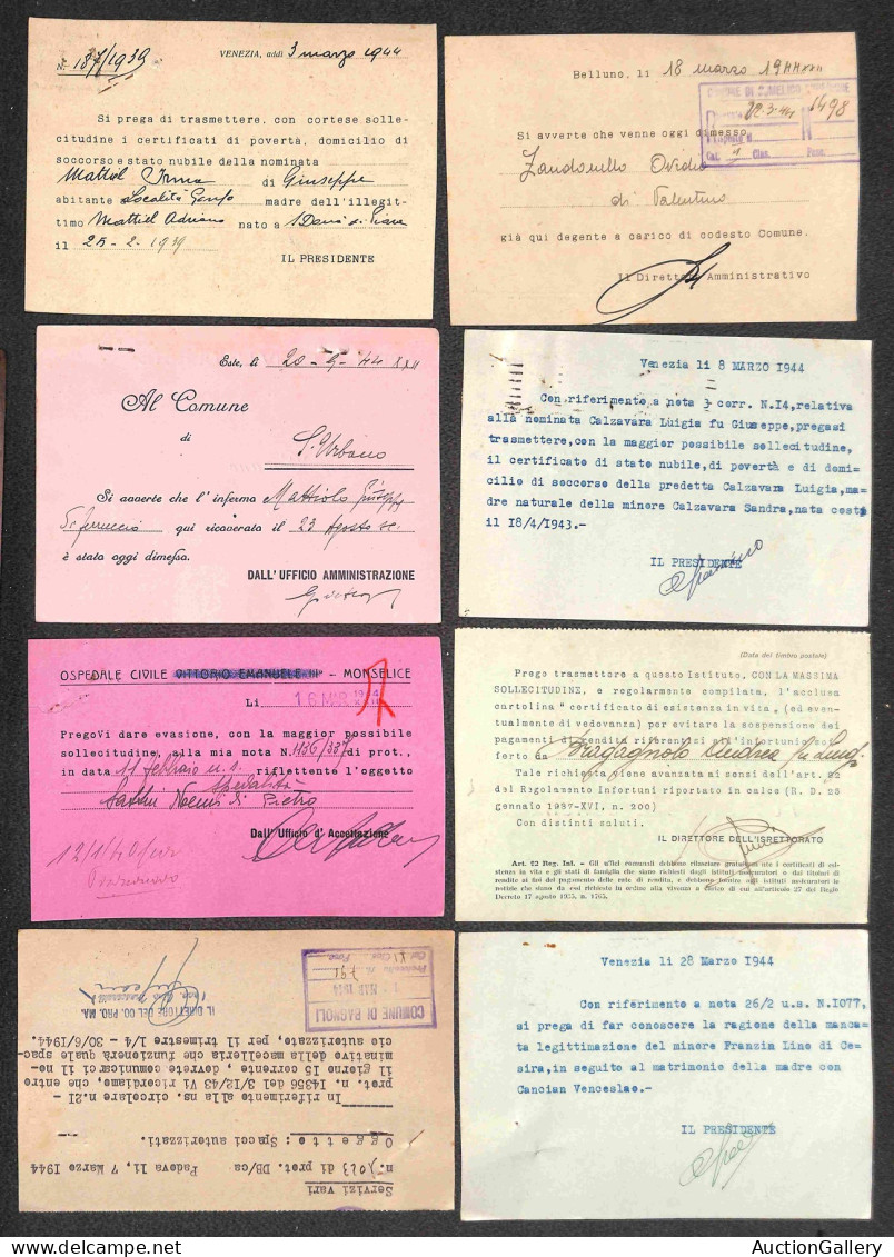 Lotti&Collezioni - REPUBBLICA SOCIALE ITALIANA - 1944 - 30 Cent (493) - Diciotto Cartoline + Un Piego + Un Estratto Cont - Andere & Zonder Classificatie