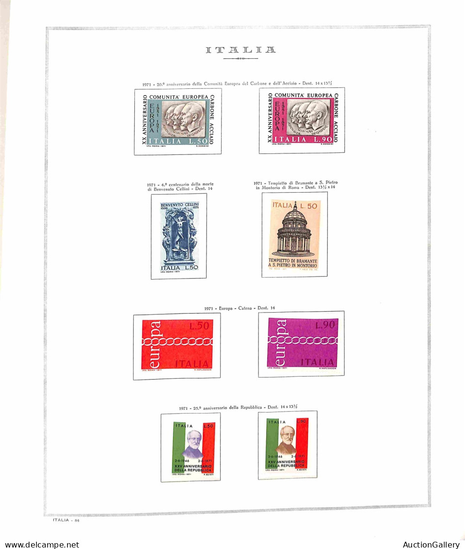 Lotti&Collezioni - REPUBBLICA - 1945/1982 - Collezione avanzata del periodo in 2 album Marini - Democratica + buona part