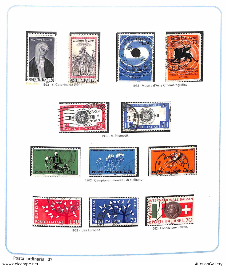 Lotti&Collezioni - REPUBBLICA - 1962/1979 - Collezione Completa Di Posta Ordinaria Del Periodo Montata In Album Francobo - Sonstige & Ohne Zuordnung