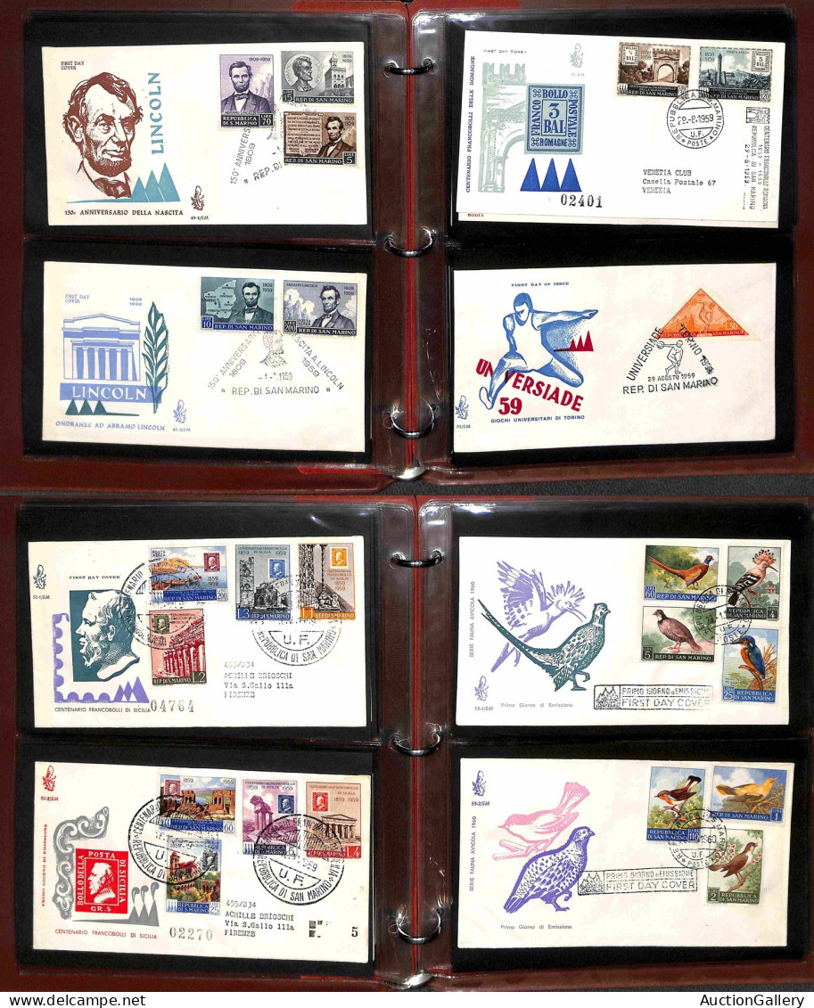 Lotti&Collezioni - SAN MARINO - 1959/1991 - Collezione Pressochè Completa Di FDC Venetia Club Emessi Nel Periodo Montati - Andere & Zonder Classificatie