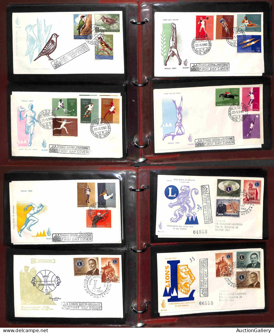 Lotti&Collezioni - SAN MARINO - 1959/1991 - Collezione pressochè completa di FDC Venetia Club emessi nel periodo montati