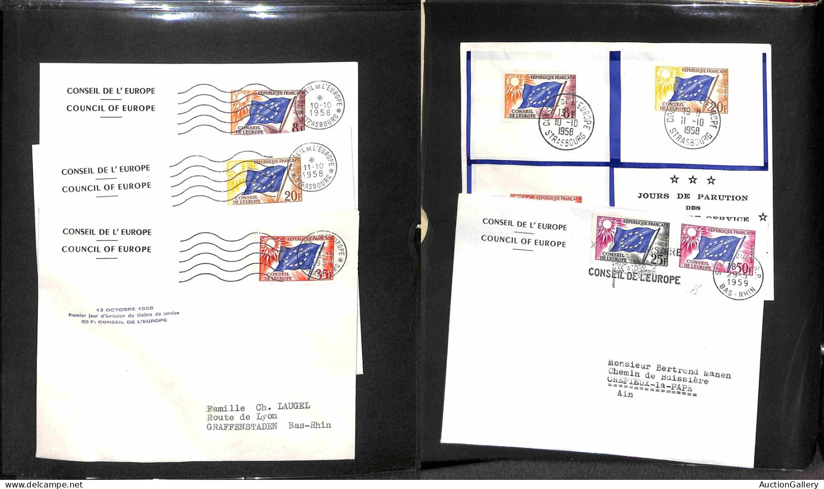 Lotti&Collezioni - PAESI EUROPEI - 1941/1974 - Collezione di oltre 250 FDC a tema Europa del periodo montati in 5 elegan