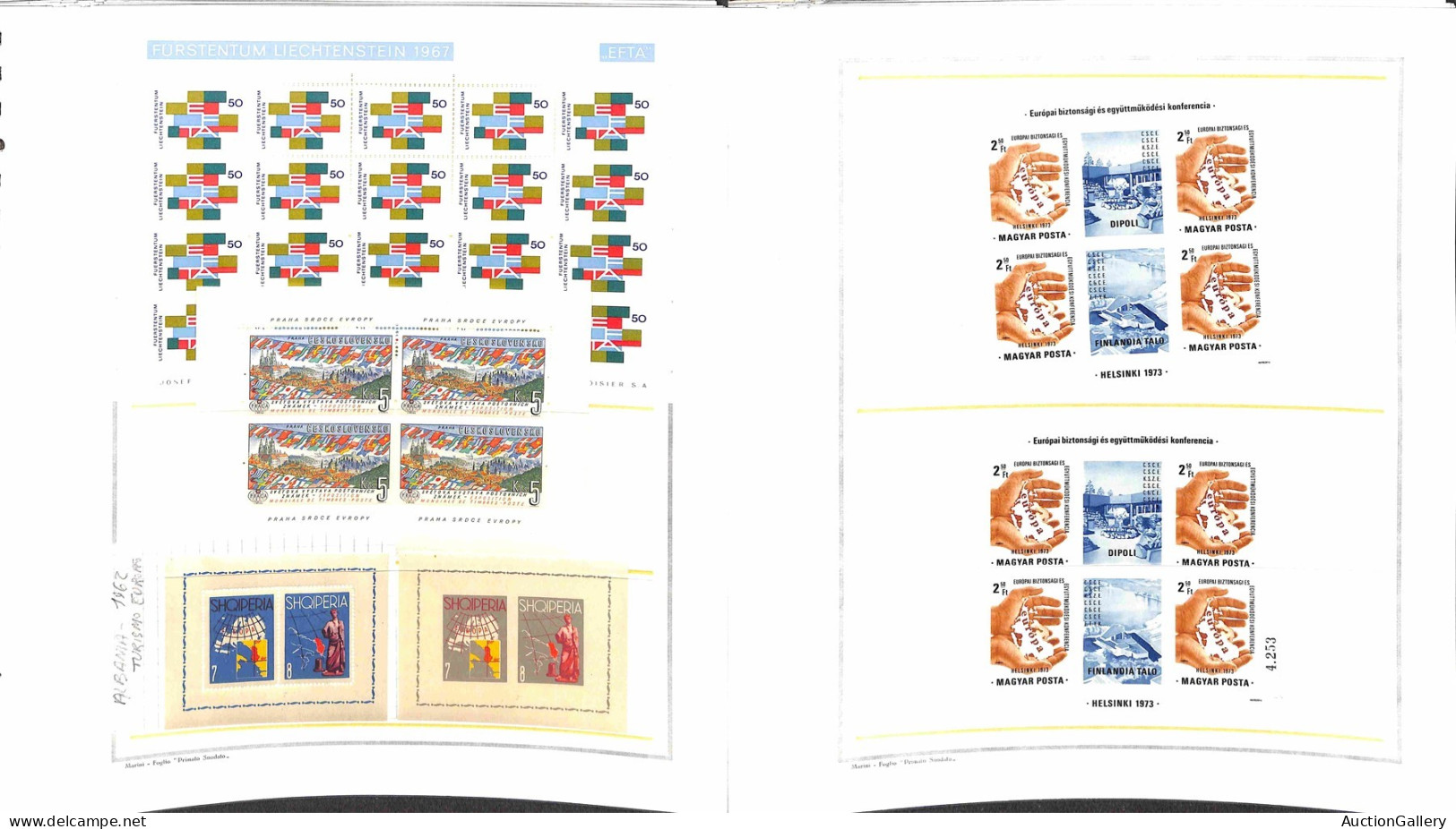 Lotti&Collezioni - PAESI EUROPEI - 1956/1991 - Collezione Di Serie Complete Foglietti Minifogli E Cartoline Postali Emes - Otros & Sin Clasificación