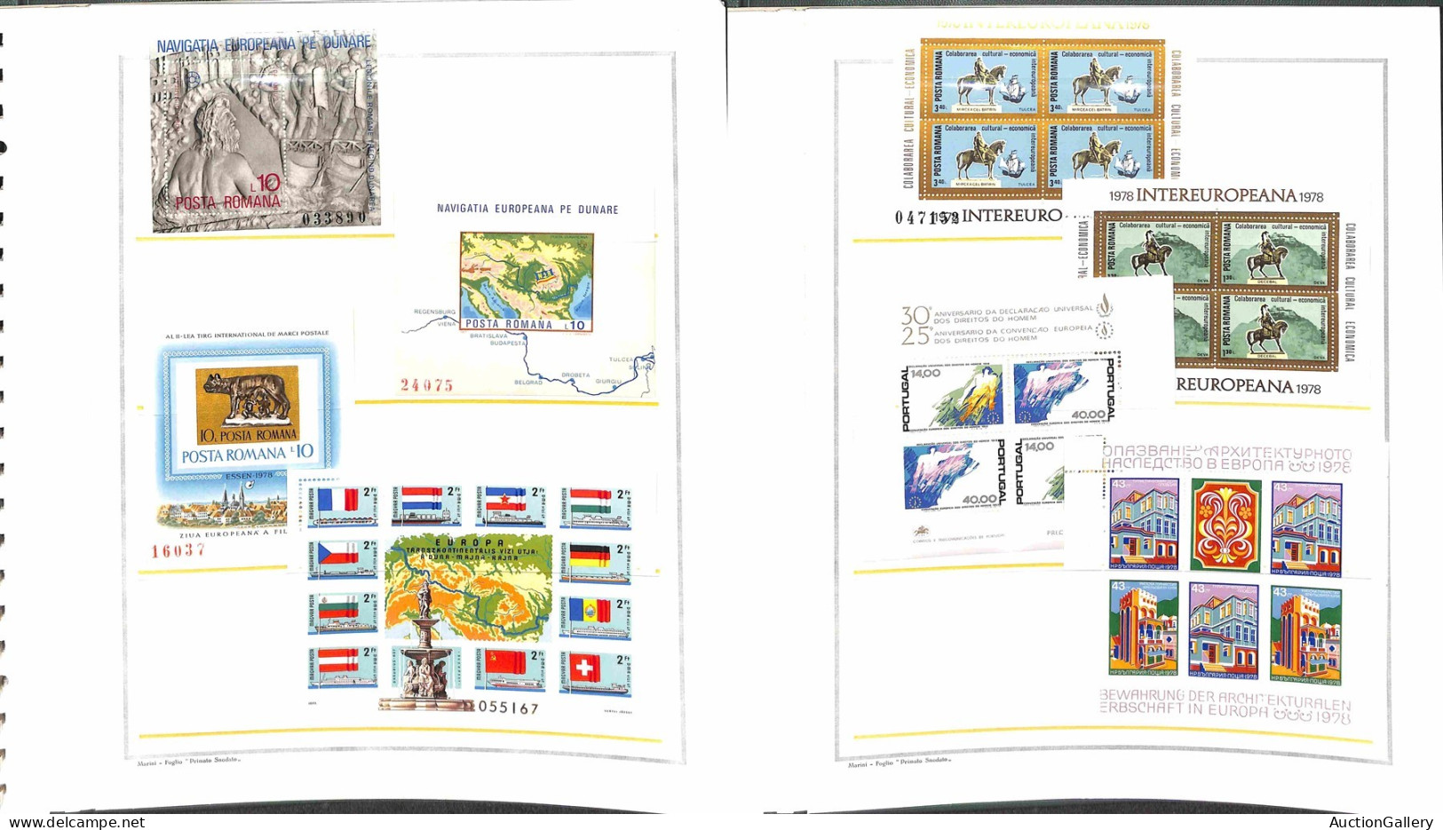 Lotti&Collezioni - PAESI EUROPEI - 1956/1991 - Collezione di serie complete foglietti minifogli e cartoline postali emes