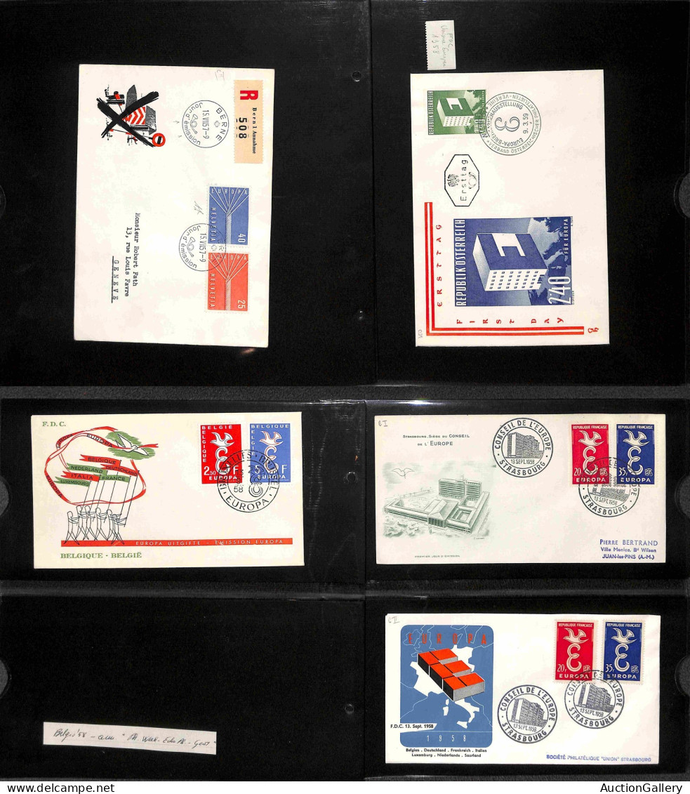 Lotti&Collezioni - EUROPA CEPT - 1956/1985 - Giro completo delle emissioni in buste FDC dei vari paesi europei montato i