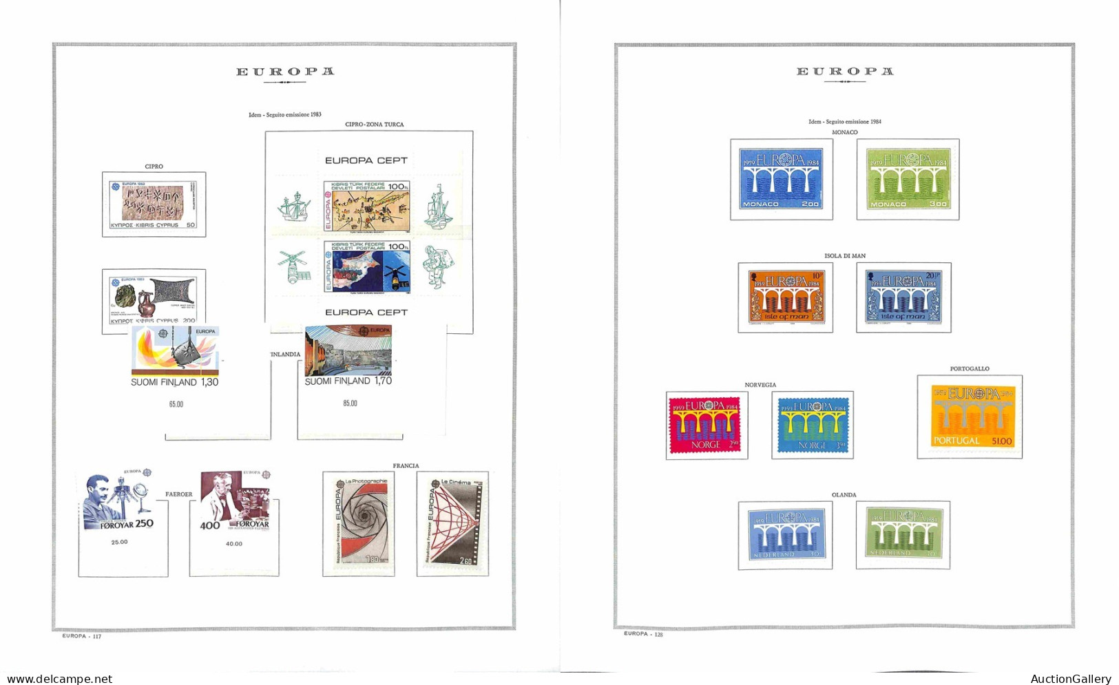 Lotti&Collezioni - EUROPA CEPT - 1973/1991 - Collezione Di Serie Complete Valori Foglietti E Minifogli Emessi Nel Period - Andere & Zonder Classificatie