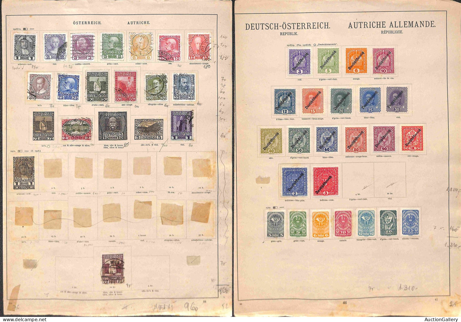 Lotti&Collezioni - AUSTRIA - 1890/1963 - Collezione Di Valori Nuovi E Usati Del Periodo In Pagine D'album E Fogli Artigi - Andere & Zonder Classificatie