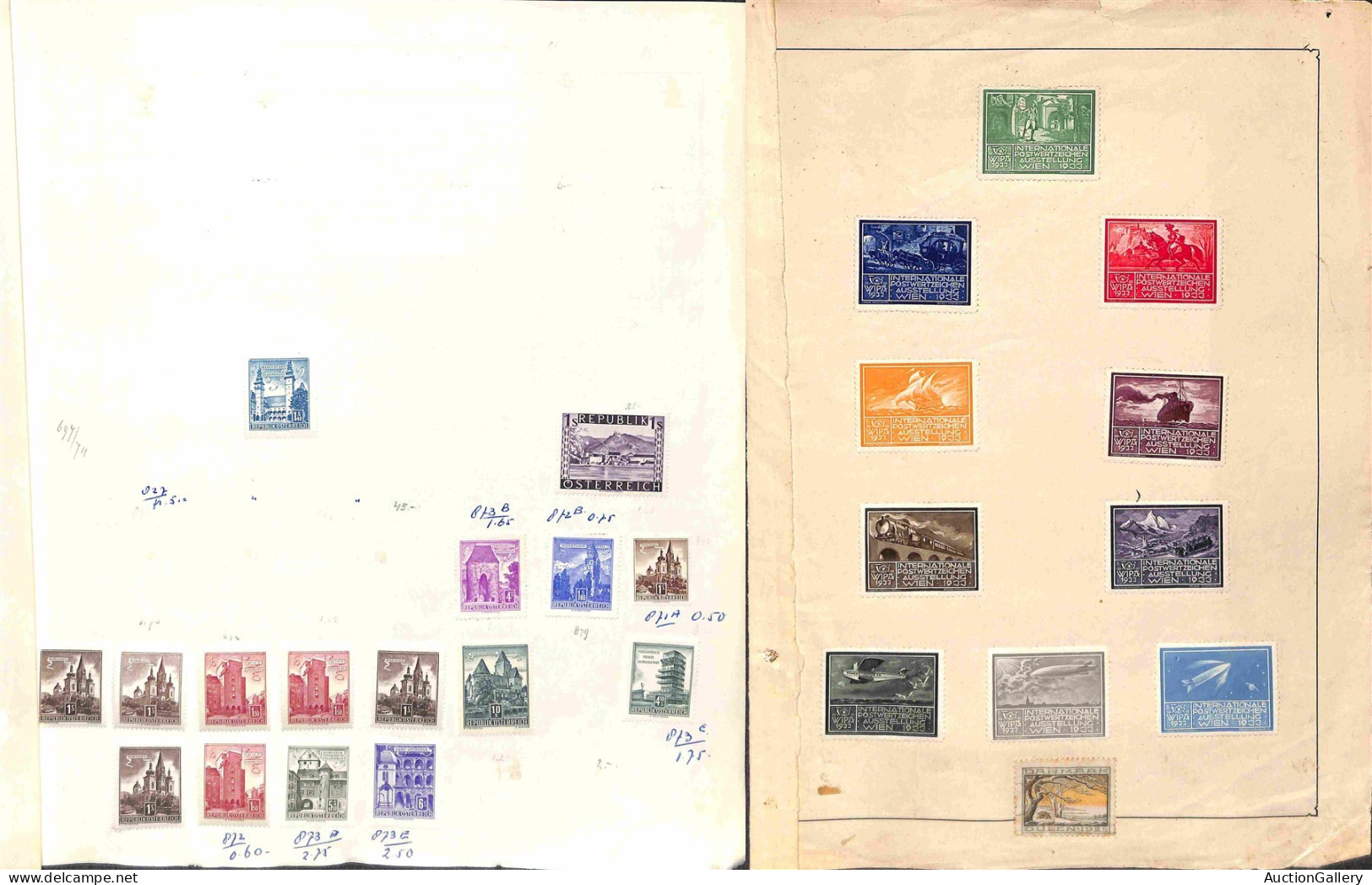 Lotti&Collezioni - AUSTRIA - 1890/1963 - Collezione di valori nuovi e usati del periodo in pagine d'album e fogli artigi