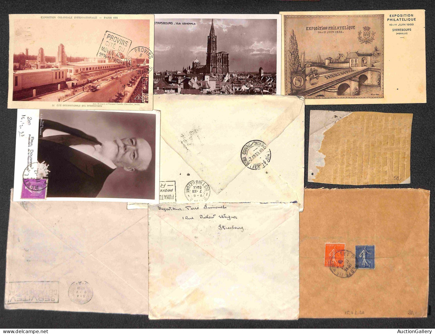 Lotti&Collezioni - FRANCIA - 1930/1938 - Ventisei buste + tredici cartoline con affrancature del periodo